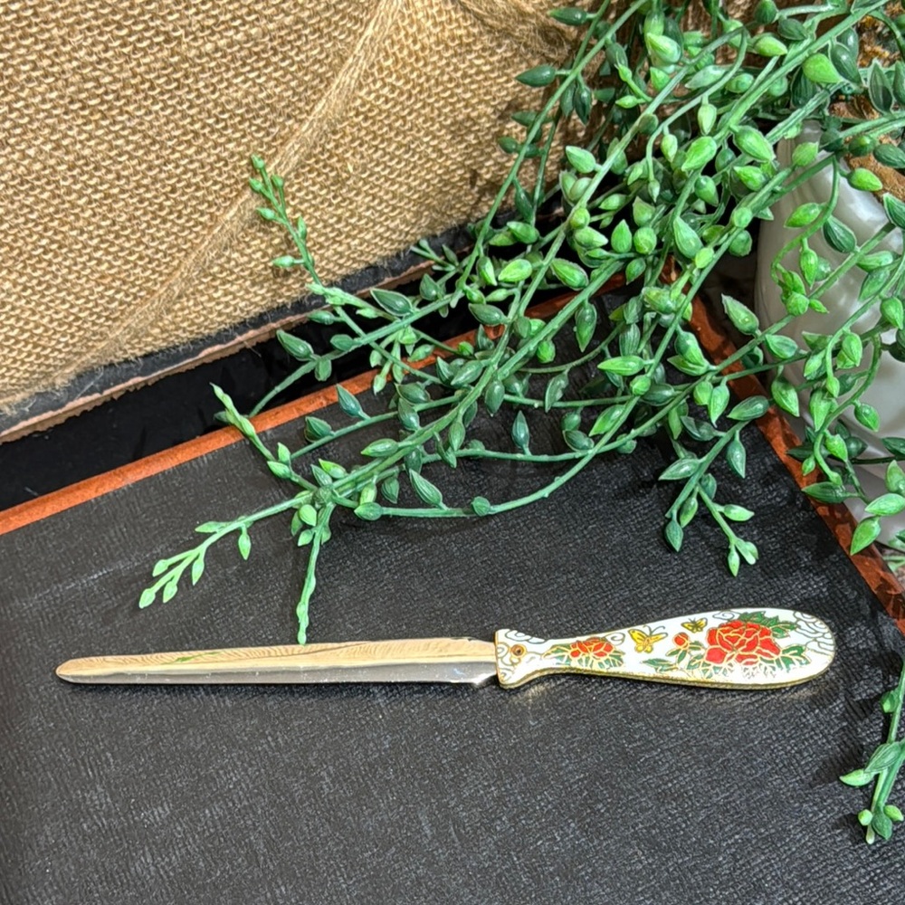 Vintage cloisonné letter opener